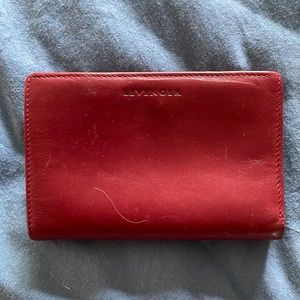Levenger red leather wallet